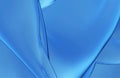 a blue fabric, plastic folds, crumple plastic