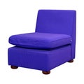 Blue Fabric Sofa Furniture Isolated on White Royalty Free Stock Photo