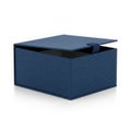 Blue fabric storage box with lid Royalty Free Stock Photo