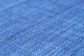 Blue fabric texture. Abstract background, empty template. Royalty Free Stock Photo
