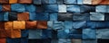 Blue fabric texture background closeup. Futuristic texture.