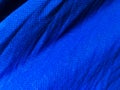 Blue fabric texture background for design. copy space for text, top view Royalty Free Stock Photo