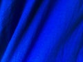 Blue fabric texture background for design. copy space for text, top view Royalty Free Stock Photo