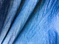 Blue fabric texture background for design. copy space for text, top view Royalty Free Stock Photo