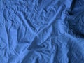 Blue fabric texture background, tangled fabric texture, textile industry background