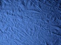 Blue fabric texture background, tangled fabric texture, textile industry background