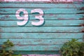 Blue faded painted wooden texture, background and wallpaper. Horizontal composition Royalty Free Stock Photo