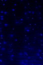 Blue Fairy Lights at Night on Metal Blinds Royalty Free Stock Photo