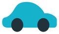 Blue family car, icon Royalty Free Stock Photo