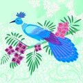 Blue fantasy bird