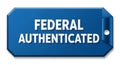 Blue federal authenticated tag emblem seal stamp official document approval stamp Royalty Free Stock Photo