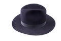 Blue fedora style felt hat