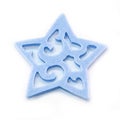 Blue felt star Royalty Free Stock Photo