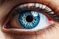 Blue female human eye extreme macro shot Royalty Free Stock Photo