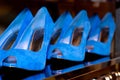Blue female shoes