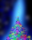 Blue Festive Christmas elegant abstract background colorful bokeh