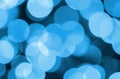 Blue Festive Christmas elegant abstract background with many bokeh lights. Defocused artistic image Royalty Free Stock Photo