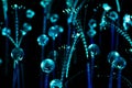 fiber or fibre optic strands, AI artificial intelligence or virtual reality concept Royalty Free Stock Photo