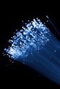 Blue fiber optic isolated Royalty Free Stock Photo