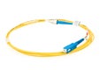 Blue fiber optic SC connector patchcord