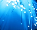 Blue fiber optics Royalty Free Stock Photo