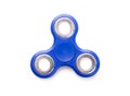 Blue fidget spinner anti-stress toy Royalty Free Stock Photo