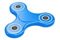Blue Fidget Spinner, 3D rendering