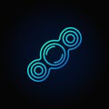 Blue fidget spinner toy icon