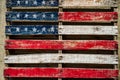 Rustic American flag painted on wood Royalty Free Stock Photo