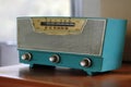 Blue Fifties Radio set Royalty Free Stock Photo