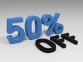 Blue fifty percent Royalty Free Stock Photo