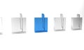 Blue File document icon isolated on white background. Checklist icon. Business concept. Minimalism concept. 3D render