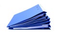 Blue file folder with documents Royalty Free Stock Photo
