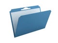 Blue file folder icon with tabs for organization Royalty Free Stock Photo