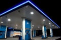 Blue filling station Royalty Free Stock Photo