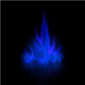 Blue Fire Flame Bonfire Isolated on Background