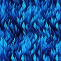 Blue Fire Gene. Tile Seamless Background. Generative AI