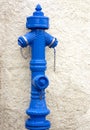 Blue Fire Hidrant Royalty Free Stock Photo