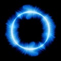 Blue fire ring Royalty Free Stock Photo