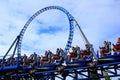 Blue Fire roller coaster arrival