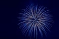 Blue firework explosion