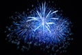 Blue fireworks Royalty Free Stock Photo