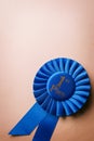 Blue first place winner rosette Royalty Free Stock Photo