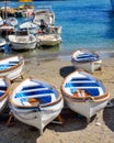 Blue Fishing Boats on the Shore on Capri