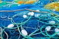 Blue fishing net