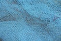 Blue fishing net texture and background Royalty Free Stock Photo