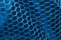Blue Fishing Net Up Close Macro