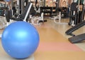 A blue fitness balance bal