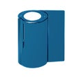 Blue Fitness mat roll icon isolated on transparent background. Yoga mat rolled. Sport equipment.