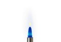 Blue flame burning from a lighter isolated on white background Royalty Free Stock Photo